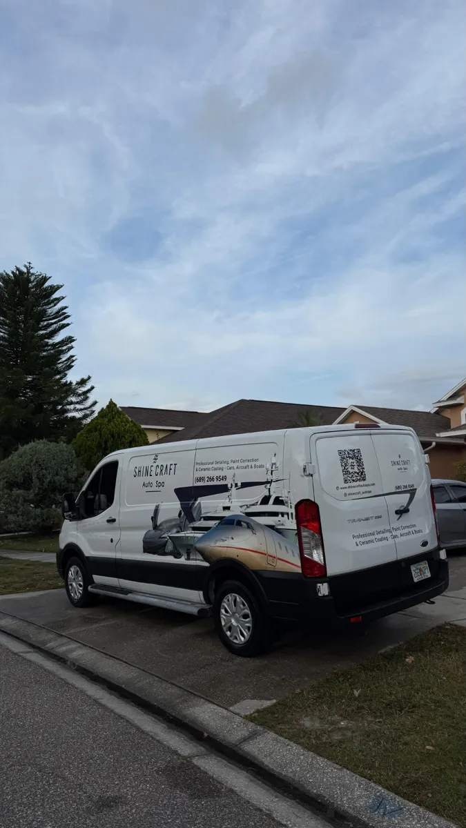 Shine Craft Auto Spa branded mobile detailing van